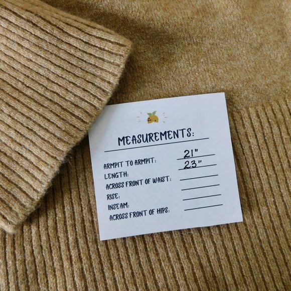 J. CREW Turtleneck Sweater in Supersoft Yarn Tan Camel size small. - Picture 13 of 13